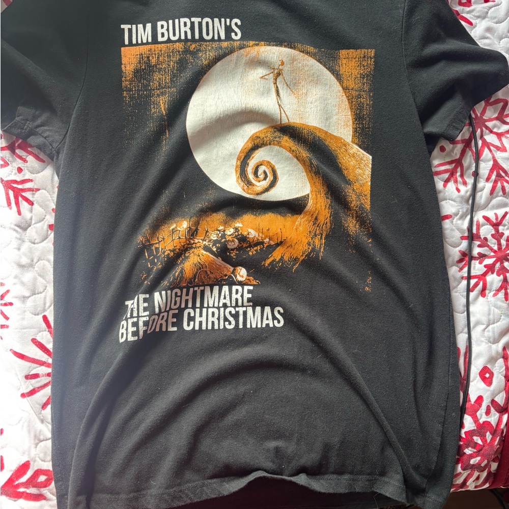 Disney Black and Orange Nightmare Before Christmas Tee